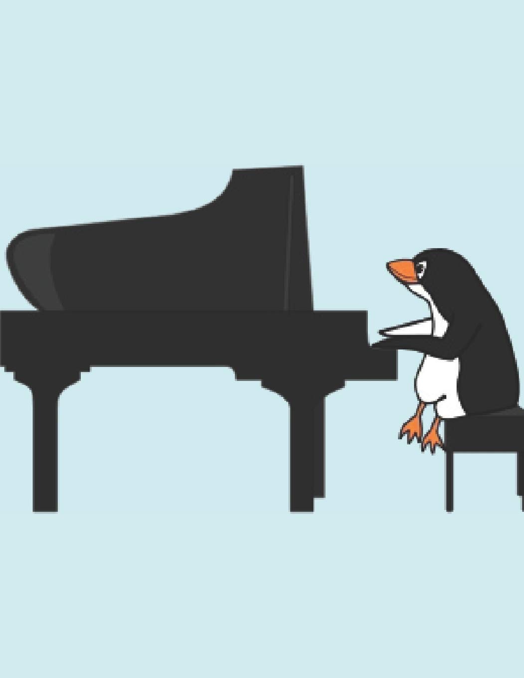 Pinguin playing the piano